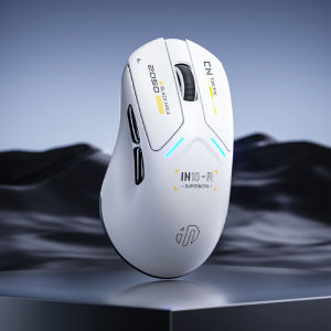 เมาส์เกมมิ่งไร้สาย INPHIC IN10R น้ำหนักเบา เซ็นเซอร์ PAW3395 อัตราการตอบสนอง 8K พร้อมสติกเกอร์กันลื่น เมาส์ตามหลักสรีรศาสตร์ 800mAh