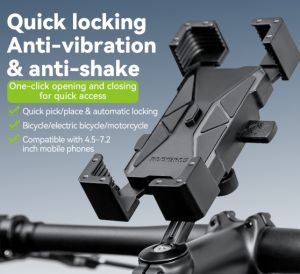 Rockbros Xe Đạp Giá để điện thoại Chống Sốc Ổn Định MTB xe đạp đường trường giá đỡ điện thoại 4.5-7.2 Inch Phổ Xe đạp điện Giá để điện thoại