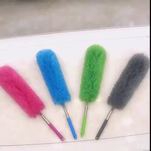 Electrostatic Dust Duster Telescopic Flexible Stainless Steel Household Feather Duster Cleaning Tool Microfiber Dust Brush