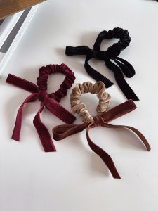 Velvet Butterfly Knot Hair Ties Simple Hair Accessories Beauty Ray Style New 2025 Velvet Hair Bands Original Design SweetyJa