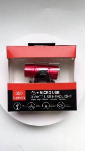 XPG ไฟหน้าจักรยาน LED ชาร์จ USB ได้ ไฟหน้าจักรยาน MTB 350ลูเมนชาร์จได้กันน้ำไฟหน้าจักรยานเสือภูเขาไฟฉาย