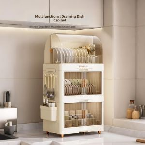 Double Layered Dustproof Large Capacity Dish Drying Rack