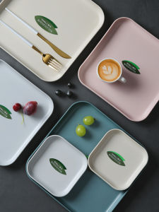 Nordic Style Rectangular Plastic Tray from Shall/Hill for Home Living Room INS Tea Cup Water Cup Luxury Lightweight Melamine