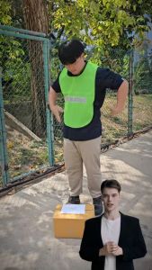 เสื้อสะท้อนแสงสีเขียว 1 แถบ PANGOLIN เสื้อเป็นตาข่ายสีเขียวคาดแถบสะท้อนแสง