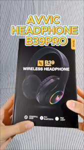 Avvic B39 PRO Headphone Bluetooth Wireless Headset Super Bass Hifi Sound Music RGB LED Light