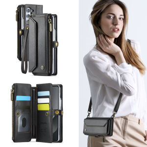 Samsung Galaxy Z Fold7/6/5/4/3/W23/W24 Protective Cover Crossbody Bag with Lanyard Full Protection Foldable Screen Luxury Style