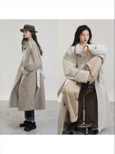 ULD | Single-Breasted Reversible Paper-like Cotton Coat