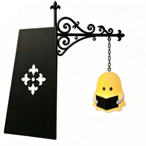 Halloween Ma Đọc Sách Treo Tường Kèm Đèn Vintage Chân Đế Sắt Ma Quái Trang Trí Nhà Mảng Bám Gothic Đèn Ngủ Vật Trang Trí