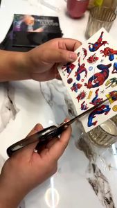 Boys Kids Children Cartoon Temporary Tattoo Sticker Waterproof Party Gift Spiderman Avengers Batman Superman Super Mario