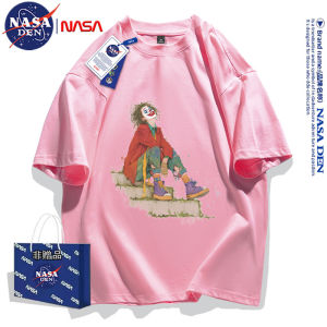 เสื้อยืดคอกลมแขนสั้นผ้าฝ้ายแท้ร่วมสมัยสำหรับฤดูร้อน สำหรับทุกเพศ คอกลม ลายการ์ตูนอเมริกัน ทรงหลวม ใส่สบาย สำหรับผู้ชายและผู้หญิง