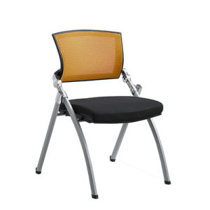Foldable Training Chair with Writing Board Integrated Meeting Room Conference Chair Adjustable Height Rolling Casters Modern Simple Style