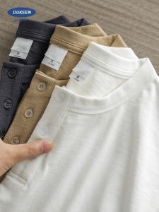 DUKEEN | Summer Mens Heavyweight Henley T-Shirt 320G