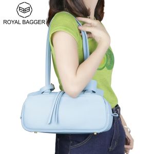 Royal Bagger Genuine Leather Shoulder Bag for Women Large Capacity Handbag Soft and Stylish Everyday Purse 3223