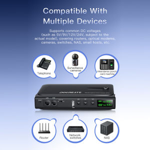 DC1036L 36W Digital UPS Uninterruptible Power Supply Box 5V/9V/12V/15V/24V Multi-Output for Router Home Devices-without Battery