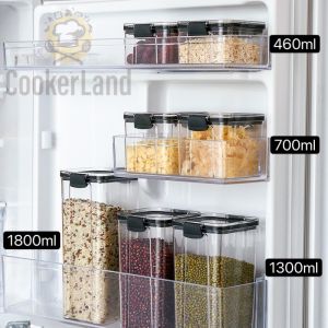 Food Storage Container Box Plastic sealed Cans Kitchen Tupperware Airtight Stackable Multigrain  密封罐