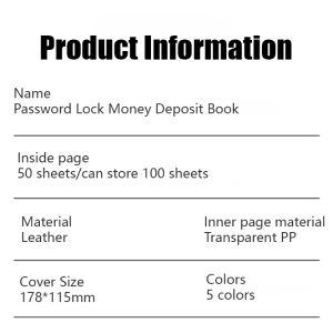[Can Hold 100 Sheets] Embossed Password Savings Book Budget Money Organizer PU Leather Money Saving Binder Couples 100-day Challenge Activity Record Book