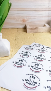 (ISI 20 PCS) Stiker Minuman Semanis Kamu Untuk Botol Almond 250ml