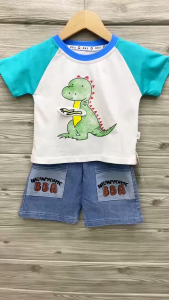 Terno for Kids Boy Dinosaur Painting-like cute casual outfit 1-5yrs old E100