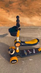 Xe trượt scooter 3 trong 1 cho bé 1–7 tuổi – Có ghế ngồi – Bánh xe phát sáng