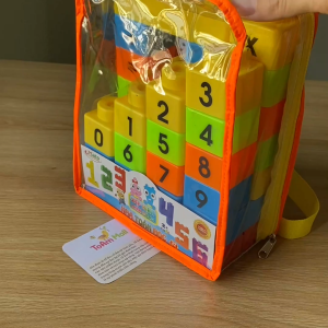 Đồ chơi xếp hình loại to 32 chi tiết cho bé 1 tuổi nhận biết chữ số - Nhựa an toàn Việt Nam