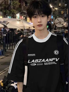 เสื้อยืดแขนสั้นผู้ชายคอกลมหลวมๆ ทรงพอดีตัว ผลิตจากผ้าฝ้ายแท้ สำหรับฤดูร้อน คอลเลกชั่นใหม่ เสื้อคู่สำหรับผู้ชายและผู้หญิง