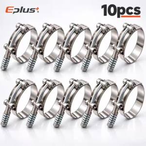 10 Chiếc Đa Năng Thép Không Gỉ Kẹp Ống T-Bolt Lò Xo Tự Bù 28-110 Mm Có Thể Điều Chỉnh Cho Ô Tô Moto & Sử Dụng Công Nghiệp