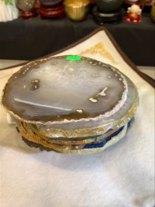 agate slice agate decoration #天然玛瑙 #agate #Lsize🚛反购买“两片或以上”🆓西马包邮🫰L size 💯原皮玛瑙片 🌈疗愈色彩 ⬇️尺寸和编号请查看图内📌以下照片编号: L01 - L10📍Johor Bahru 区可自行取货或邮寄服务