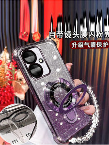 Redmi 13C 5G Phone Case Anti-Fall Soft Silicone Shell Xiaomi 13C Magnetic Stand Womens Model Full Lens Protection Cover