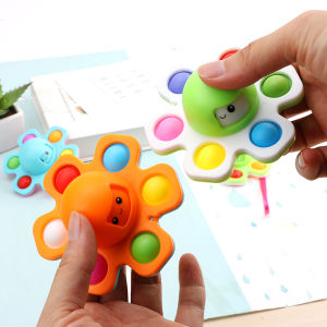 Fingertip gyro anti pressure push bubble Fidget Spinne face changing press toy childrens fingertip octopus bubble music