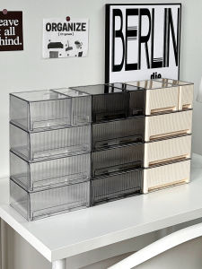 Acrylic Desktop Organizer Drawer Style Storage Box Office Stationery Transparent Organizer Shelf for Dormitory And Desk