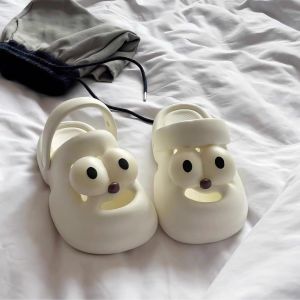 รองเท้าแตะ EVA สำหรับผู้หญิง ทรงปากปลาดุก ทรงหนา ฤดูร้อนปี 2024 รองเท้าแตะแบบสวมสบาย ส้นแบน พื้นยาง