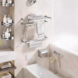 JOMOO | Aluminum Silver Finish Bathroom Storage Rack