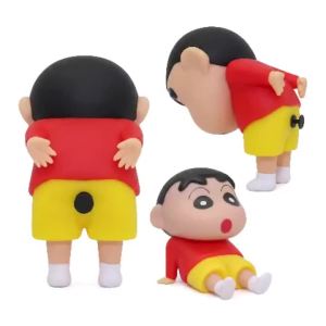 Bandai | Cartoon Anime Crayon Shin-chan Figures Shoe Charms 3D Doll for Croc Clogs Sandals Shin-chan Footwear Decoration Gifts