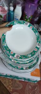 6pc Torquoise Blossoms Melamine Deep Plate Set/20cm Diameter