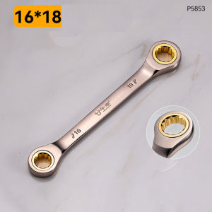 13-27mm Double Head Ring Ratchet Wrench Dual-use Fast Plum Blossom Ratchet Spanner for Bicycle Motorcycle Car Repair Tools