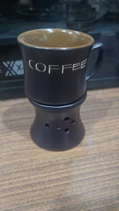 Bộ đun cafe nóng Ly cốc sứ uống cà phê và trà Bếp đốt nến giữ nhiệt hâm nóng 165ml COFFEE Glass Home