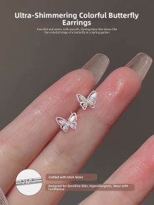 Lnieer | Sterling Silver 925 Butterfly Earrings For Women