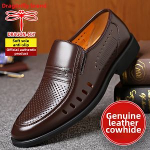 DRAGON-FLY | Formal Business Shoes for Middle-aged Men Slip-resistant Wear-resistant Soft Sole Height-increasing