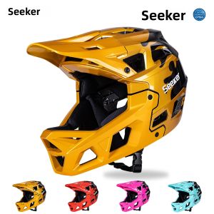 Mũ Bảo Hiểm Xe Đạp Toàn Mặt SEEKER Được Đúc Liền Khối Mũ Bảo Hiểm Một Mảnh Dành Cho Địa Hình Đường Núi Đua Xe Xuống Dốc Dành Cho Nam Giới Trưởng Thành Với >20 Lỗ Thông Hơi Nhẹ EPS 710g