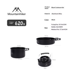 All-in-One Camping Cooking Kit | Portable Cookware Suitable for Backpacking Trips Perfect for Family Camping Trips.