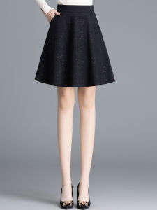 Váy Ngắn Chữ a Cạp Cao Có Túi Cho Nữ Mùa Thu Đông Mới Váy Chữ a Xếp Nếp Váy Ngắn Váy Công Sở Váy Bó Sát