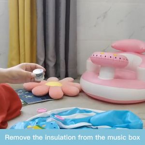 Baby Inflatable Chair with Plate Soft Chair Seat PVC Music Chair Baby Training Seat Baby Sofa