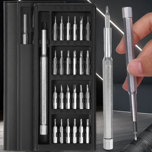 24 in 1 ชุดไขควงแม่นยำ / หัวไขควงแม่เหล็กแบบ Phillips Torx / เครื่องมือซ่อมไขควงแม่เหล็กแบบถอดได้ / ชุดไขควงอเนกประสงค์พร้อมกล่อง