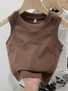 Spicy Bé Gái Quần Áo Bảo Hộ Lao Động Áo Ba Lỗ Mặc Bên Trong Mùa Hè Yoga Spring Mùa Thu Thể Thao Không Dây Nữ Cộc Tay Không Tay Áo Thun Áo Khoác Ngoài