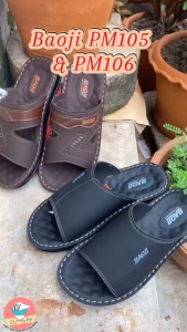 รองเท้าผู้ชาย Baoji PM105 รองเท้าแตะ แบบสวม เย็บขอบ เบอร์ 40-44