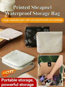 New Chinese Printed Portable Waterproof Small Storage Bag