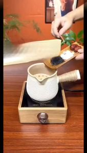 Cooker Clay Stove Grilled Handle Teapot Aged White Dedicated Cooking Tea Pot Firewood Burning Boil Water Chinese Style Utensils