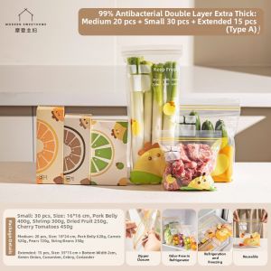 MODERN SWEETHOME | Food-grade Freezable Sealable Food Storage Bags