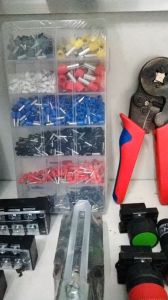 COMBO Kìm bấm cos vuông + hộp 1200 đầu cos đủ loại cos ống tròn