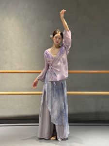 Elegant Loose Wide Leg Dance Pants Womens Classical Dance Outfit Skirt Pants Ancient Style Dance Performance Clothing